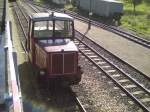 Diesellok im Bahnhof Schierwaldenrath an der ehemaligen Verladerampe
Sommer 2005