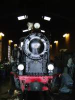 Lok 5 Regenwalde in der Werkstatt des Bahnhofs Schierwaldenrath  Ostersonntag 2006