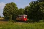 Der Triebwagen T 13 der Selfkantbahn am 19.05.2013 in Birgden.