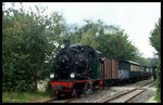 Selfkantbahn: Bei Birgden war am 8.9.1996 Lok 5 mit einem GmP unterwegs.