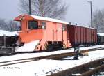 Schmalspur-Schneepflug Spurweite 750 mm - Radebeul-Ost, 27.02.2005  