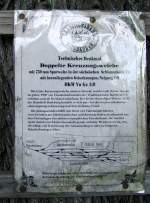 20.05.2004, Traditionsbahn Radebeul, Aushang zum Technischen Denkmal Schmalspur-DKW