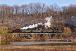 Die Rückfahrt auf der Weißeritztalbahn von Dippoldiswalde wurde am 16.1.16 zwischen den Ortslagen Dippoldiswalde und Malter fotografiert.