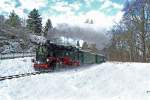 Nach acht Jahren fhrt wieder ein Zug  von Obercarsdorf  Richtung Schmiedeberg am 28.11.2010 