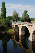 99 1608 mit P5001 in Malter (Weieritztalbahn) [17.07.2013]