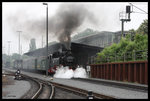 Es geht los! Der Abfahrtpfiff im Bahnhof Freital Hainsberg ist am 25.5.2016 ertönt.