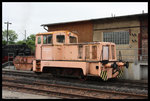 Normalspurige Rangierlok der Weißeritztalbahn im Bahnhof Freital Hainsberg am 25.5.2016.