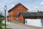 Ehemaliges Empfangsgebude vom Bahnhof Frauenstein, Endstation der 1972 stillgelegten Schmalspurbahn Klingenberg-Colmnitz - Frauenstein, jetzt am 4. 8. 2010