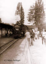100 Jahre Zittauer Schmalspurbahn: 99 1731-1 am 26.05.1990 im Bahnhof Zittau.