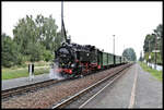 99758 erreicht am 7.9.2021 um 9.21 Uhr auf der Fahrt nach Bertsdorf den Bahnhof Olbersdorf.
