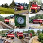 Dieselverkehr mit BR 199 auf der Zittauer Schmalspurbahn - Fotomontage