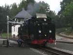 99 758 der Schsichs-Oberlausitzer Eisenbahngesellschaft mBh auf Bahnhof Bertsdorf am 12-7-2007.