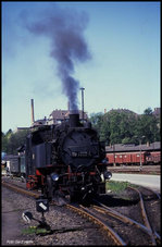 991758 rangiert hier am 2.5.1990 im Bahnhof Zittau.