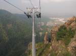 Die Seilbahn vom Hexentanzplatz nach Thale am 16.09.2014.