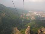 Die Seilbahn vom Hexentanzplatz nach Thale am 16.09.2014.