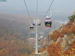 Seilbahn Thale-Hexentanzplatz an der Bergstation am 29.10.2015