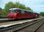 DB OBS 772 140-0 + 772 141-8 als DPE 99816 von Naumburg (Saale) Hbf nach Smmerda, nachdem umsetzen vom oberen in den unteren Bahnhof in Smmerda; 07.09.2008 