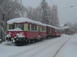 Elektrotriebwagen 479 205 der Oberweibacher Bergbahn ist abgestellt in Lichtenhain.