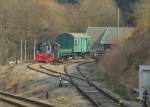 DB 310 734-9 am 16.03.2015 abgestellt an der Talstation der Oberweißbacher Bergbahn in Obstfelderschmiede.