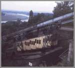 Die Hngeseilbahn kurz vor der Bergstation Oberloschwitz in Dresden.