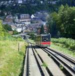 Bad Wildbad, die Ausweichstelle der Sommerbergbahn, Sept.2026
