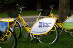 Auf den Leihfahrrädern der Insel Usedom findet sich auch die Reklame für die UBB.
