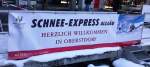 Am Sonntag den 06.02.2011 habe ich im Bahnhof Oberstdorf das Willkommen Plakat fr den Schnee-Express Allgu entdeckt.Er kommt von Stuttgart nach Oberstdorf