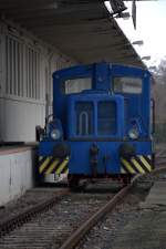 Eine typische V-60, hier alledings ohne jegliche Baureihenbezeichnung steht an diesem Sonnabend, den 03.03.2013  um 10:22 Uhr im Alberthafen in Dresden.