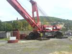 Eisenbahnkran 160To aus Leipzig zur Hauptuntersuchung in Meiningen 03.09.2006  Die Meininger besetzen damit- neben den Schneepflgen - wieder einen Nischenplatz in der Instandsetzung von