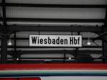 Altes Wiesbaden Hbf Schild am 21.11.13 