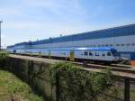 Ein Blick auf das Gelände der Vis in Halberstadt am 15.06.2013 auf aufgearbeitete Fahrzeuge der ehemaligen Deutschen Bundesbahn 