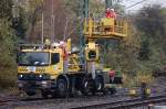 2-Wege Lkw bei Bauarbeiten am 16.11.2014 Solinger Hbf.