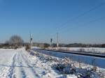 Die Rodgaubahn am 28.12.14 bei Rödermark Ober-Roden