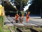 VGF Schienentrupp beim Schleifen am 05.10.16 in Frankfurt am Main