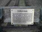 Wo kann man über die Geschichte von einem Prellbock etwas erfahren ? In Baabe am dortigen Prellbock ist es möglich.Aufgenommen am 16.Februar 2023.