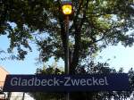 Ein Stationsschild in Gladbeck-Zweckel.