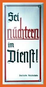 Kein Aprilscherz, sondern leider nur ein Replik-Emailleschild.
Fragt sich nur in welchem Dienstraum oder gar auf welchem Fhrerstand war es wohl 
angebracht.Es hat die typische Wlbung eines Emalilleschildes ! 