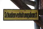 Schild am Gterboden von Schwerin