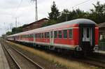 n-Wagen verschiedenster Art (Bnr, Bnrd, ABnr) im Bf Anklam am 18.08.2021