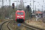 DB 101 131-1 gezogen von MEG 145 012-1 WAK durch nach Norden -> WM / Januar 2022