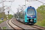 Der neue 445 620 (Stadler KISS) auf dem Weg Richtung Magdeburg-Neustadt, nachgeschossen von Bahnsteig 1 des Hp Magdeburg Herrenkrug.