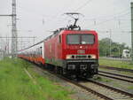 MEG 602 hatt,am 24.Mai 2022,den 4758 012 und den 002 in Bergen/Rügen am Haken.Der Zug fuhr nach Mukran.