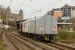 Begleitwaggons in Wuppertal Steinbeck, am 06.04.2023.