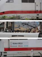 Köln Hbf am 09.10.2025 um 16:21 Uhr: ICE 410 101-0 / 410 102-8 der DB Systemtechnik mit zwei Mittelwagen fährt nach einem kurzen Zwischenstop im Kölner Hbf in entgegengesetzter