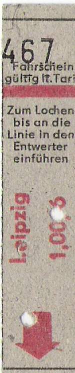 Fahrkarte Leipzig