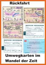 So einfach lie sich eine Rckfahrkarte realisieren ,Stempel drauf......
Umwegkarten vernderten im Laufe der Zeit  ihr Gesicht ....
Der 65. Geburtstag einer Tante 
ermglichte die   Westreise   die dann zeit-und ortsmig voll ausgekostet wurde.
Ein netter bekannter finanzierte die Umwegkarte  ber Hamburg ...... 