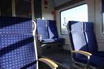 Blick in die 1.Klasse eines ET 425 der S-Bahn Hannover, im Februar 2015 auf der S4 nach Hannover Hbf unterwegs.