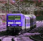 143 022,die neue Milka-Lok :P als RB von Allersberg kommen bei der Durchfahrt durch Nrnberg-Gleihammer.