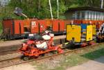 7.5.2005 Berlin Wuhlheide, Parkeisenbahn, Schienenfahrradtreffen im Betriebswerk. 