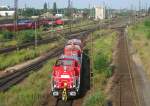 265 019, 362 362 und 290 505 rangieren am 25.Juli 2013 im Rbf.